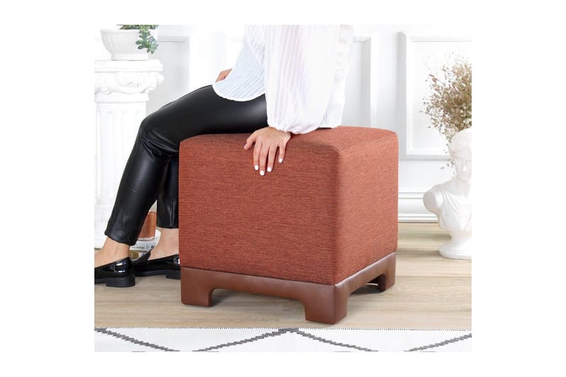 Puff Belarville Flis Rød - Flis Rød - Møbler - Stoler & lenestoler - Krakk - Puff