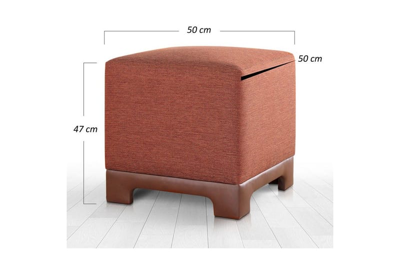 Puff Belarville Flis Rød - Flis Rød - Møbler - Stoler & lenestoler - Krakk - Puff