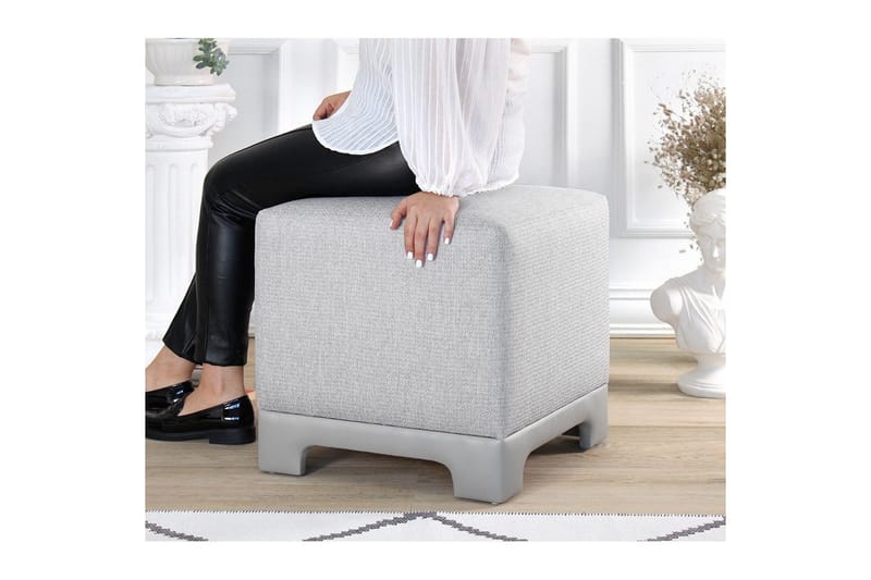 Puff Belarville Grå - Grå - Møbler - Stoler & lenestoler - Krakk - Puff