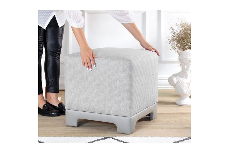 Puff Belarville Grå - Grå - Møbler - Stoler & lenestoler - Krakk - Puff