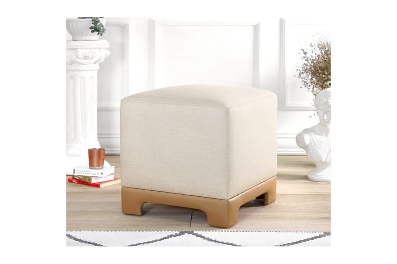 Puff Belarville Krem / Beige - Krem / Beige - Møbler - Stoler & lenestoler - Krakk - Puff