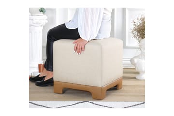 Puff Belarville Krem / Beige - Krem / Beige - Møbler - Stoler & lenestoler - Krakk - Puff