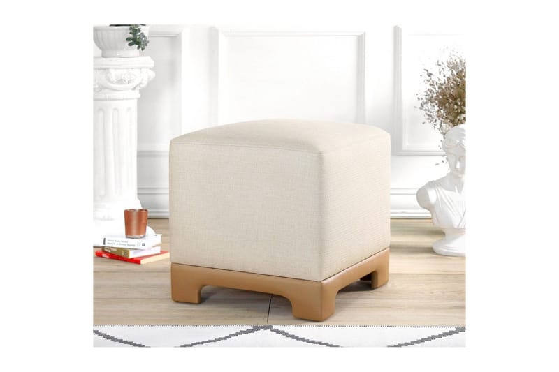 Puff Belarville Krem / Beige - Krem / Beige - Møbler - Stoler & lenestoler - Krakk - Puff
