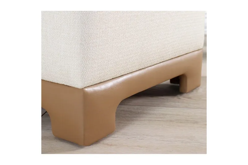 Puff Belarville Krem / Beige - Krem / Beige - Møbler - Stoler & lenestoler - Krakk - Puff