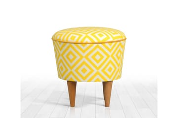 Bordentown Sittepuff 42 cm - Gul - Møbler - Stoler & lenestoler - Krakk - Puff