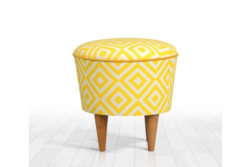 Bordentown Sittepuff 42 cm - Gul - Møbler - Stoler & lenestoler - Krakk - Puff