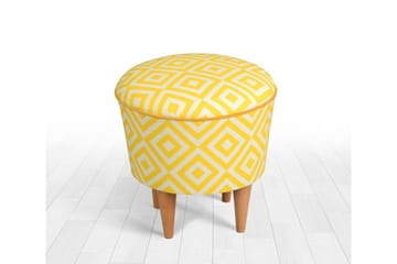 Bordentown Sittepuff 42 cm - Gul - Møbler - Stoler & lenestoler - Krakk - Puff
