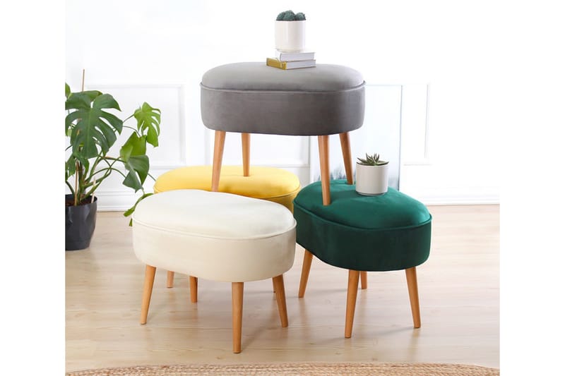 Bowie Sittepuff 63 cm - Beige - Møbler - Stoler & lenestoler - Krakk - Puff