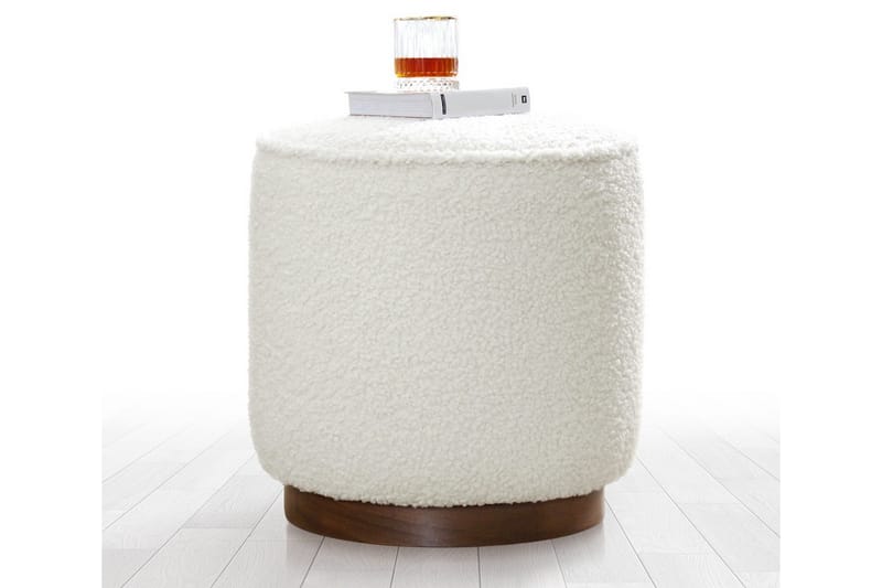 Braintree Sittepuff 42 cm - Hvit - Møbler - Stoler & lenestoler - Krakk - Puff