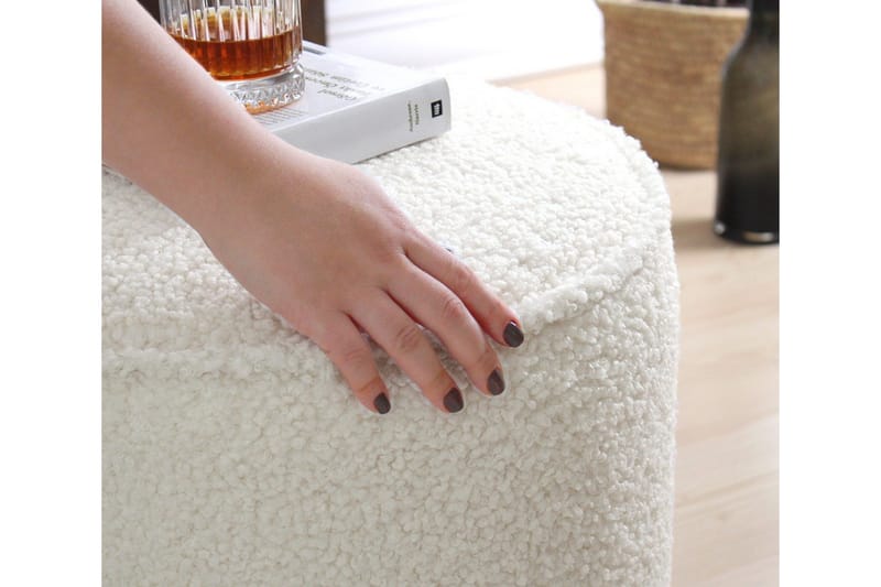 Braintree Sittepuff 42 cm - Hvit - Møbler - Stoler & lenestoler - Krakk - Puff