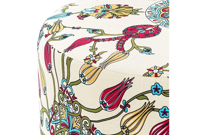 Cerasolo Sittepuff Rund - Fløyel/Beige/Rød/Natur - Møbler - Stoler & lenestoler - Krakk - Puff