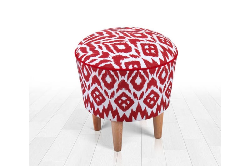 Charlottetown Sittepuff 42 cm - Rød - Møbler - Stoler & lenestoler - Krakk - Puff