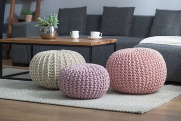CONRAD II Puff 50 cm - Beige - Møbler - Stoler & lenestoler - Krakk - Puff