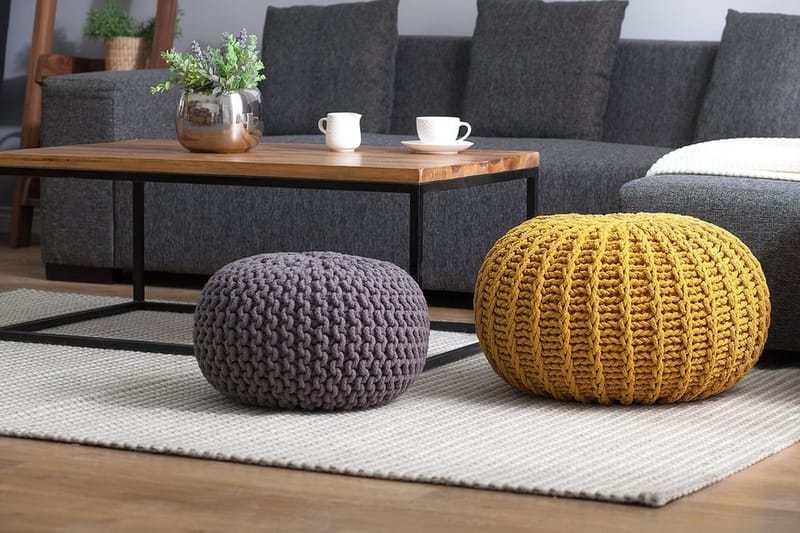 Conrad Il Puff 50 cm - Gul - Møbler - Stoler & lenestoler - Krakk - Puff