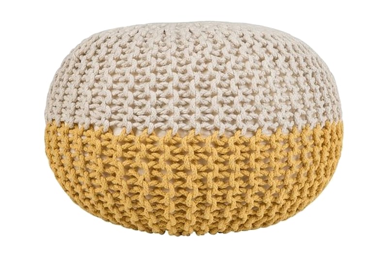 CONRAD Sittepute 50 cm - Gul - Møbler - Stoler & lenestoler - Krakk - Puff