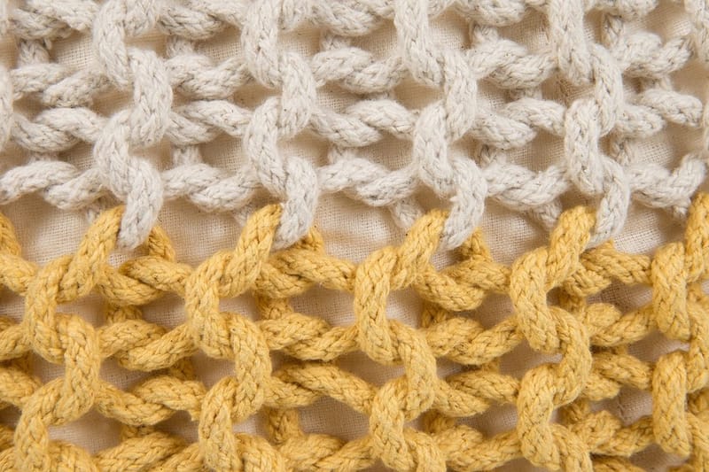 CONRAD Sittepute 50 cm - Gul - Møbler - Stoler & lenestoler - Krakk - Puff