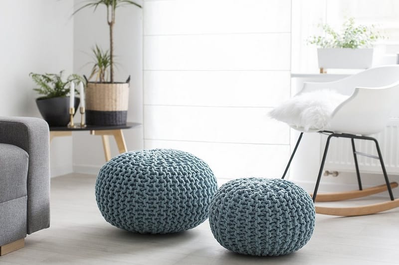 Conrad Puff 40 cm - Blå - Møbler - Stoler & lenestoler - Krakk - Puff