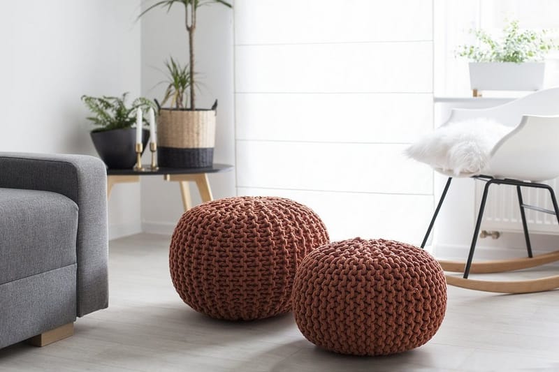 Conrad Puff 50 cm - Brun - Møbler - Stoler & lenestoler - Krakk - Puff