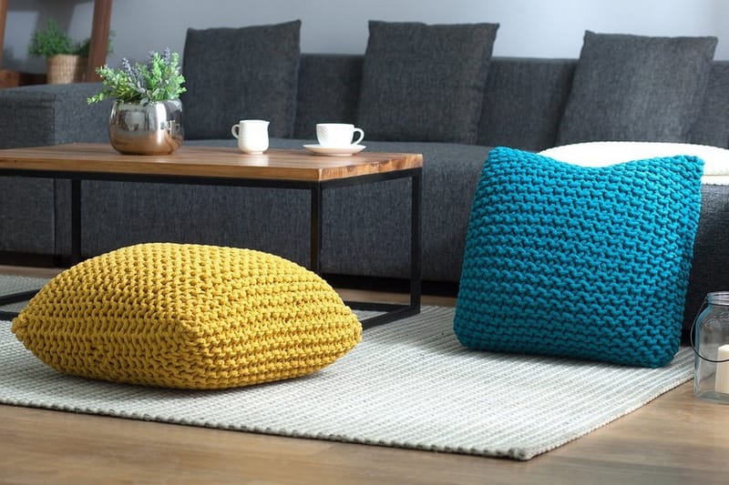 Conrad Puff 50 cm - Gul - Møbler - Stoler & lenestoler - Krakk - Puff