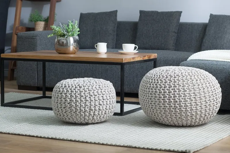 Conrad Puff 40 cm - Grå - Møbler - Stoler & lenestoler - Krakk - Puff