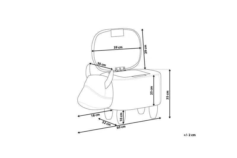 COW Puff 60 cm - Svart - Møbler - Stoler & lenestoler - Krakk - Puff