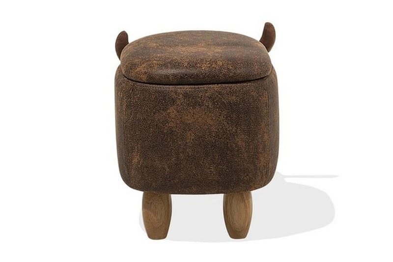 Cow Puff 60 cm - Brun - Møbler - Stoler & lenestoler - Krakk - Puff - Sittepuff med oppbevaring