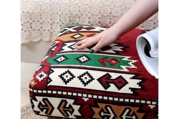 Crossett Sittepuff 91 cm - Rød/Grønn - Møbler - Stoler & lenestoler - Krakk - Puff