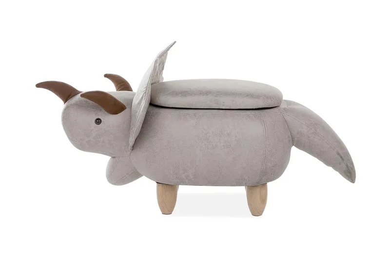 Daesia Sittepuff med Oppbevaring - Grå - Møbler - Stoler & lenestoler - Krakk - Puff