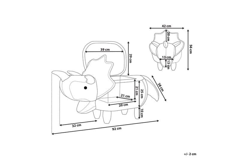 Daesia Sittepuff med Oppbevaring - Grønn - Møbler - Stoler & lenestoler - Krakk - Puff