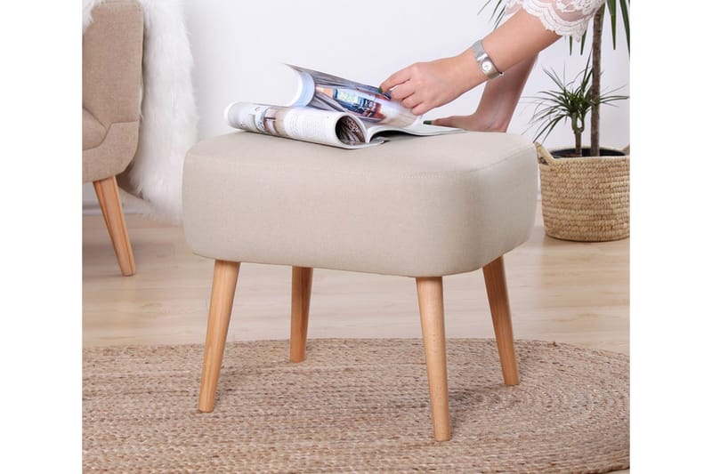 Demopolis Sittepuff 50 cm - Beige - Møbler - Stoler & lenestoler - Krakk - Puff
