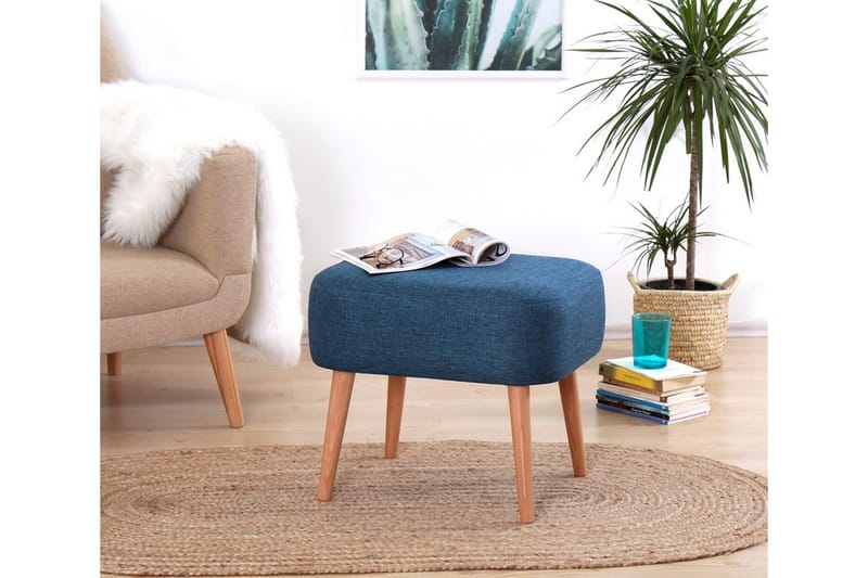 Demopolis Sittepuff 50 cm - Blå - Møbler - Stoler & lenestoler - Krakk - Puff