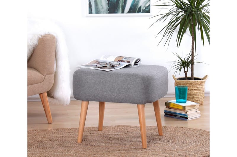 Demopolis Sittepuff 50 cm - Grå - Møbler - Stoler & lenestoler - Krakk - Puff