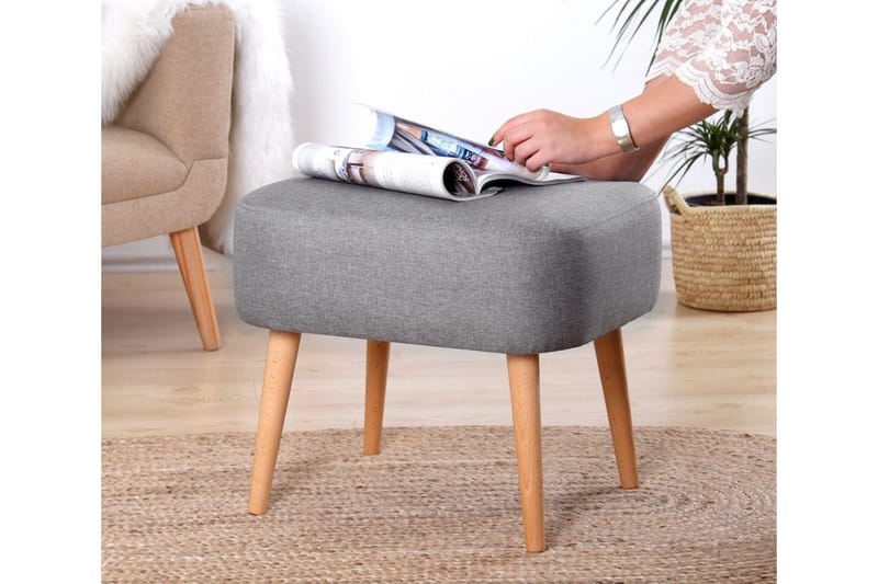 Demopolis Sittepuff 50 cm - Grå - Møbler - Stoler & lenestoler - Krakk - Puff