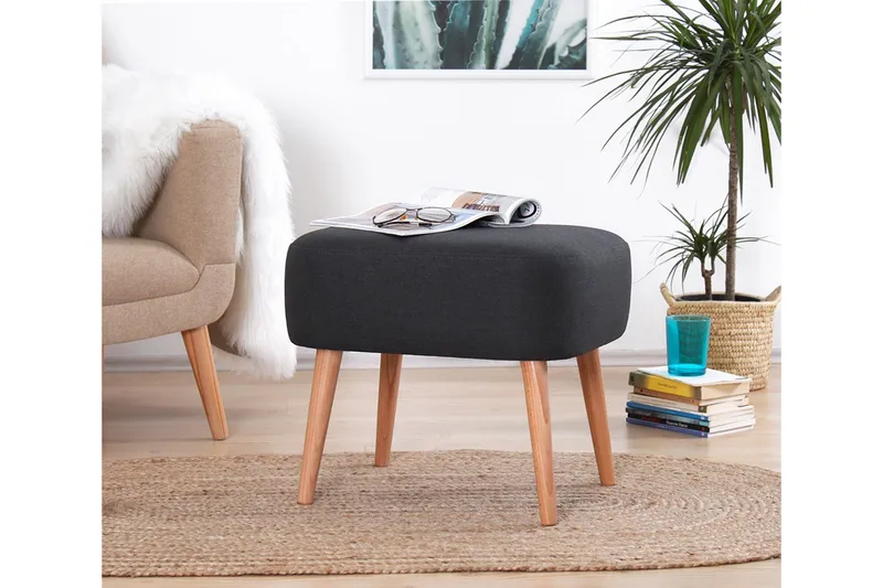 Demopolis Sittepuff 50 cm - Mørkegrå - Møbler - Stoler & lenestoler - Krakk - Puff