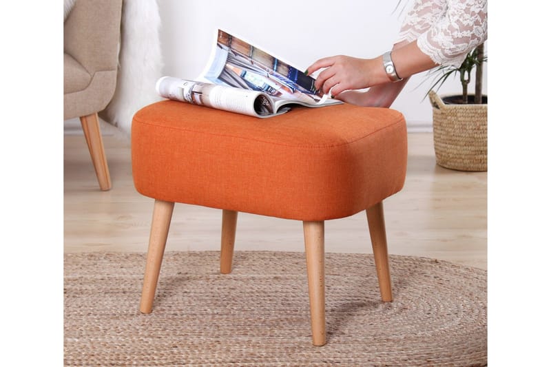 Demopolis Sittepuff 50 cm - Oransje - Møbler - Stoler & lenestoler - Krakk - Puff