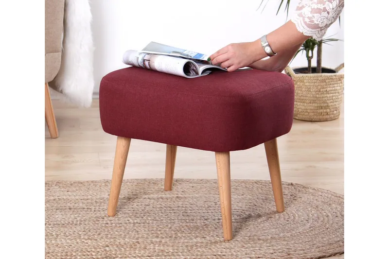 Demopolis Sittepuff 50 cm - Rød - Møbler - Stoler & lenestoler - Krakk - Puff