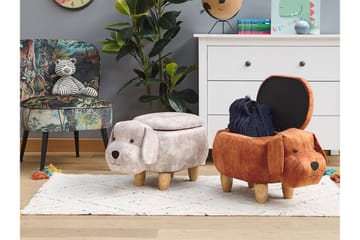 Doggy Sittepuff med Oppbevaring - Beige - Møbler - Stoler & lenestoler - Krakk - Puff