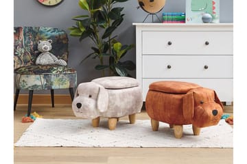 Doggy Sittepuff med Oppbevaring - Beige - Møbler - Stoler & lenestoler - Krakk - Puff