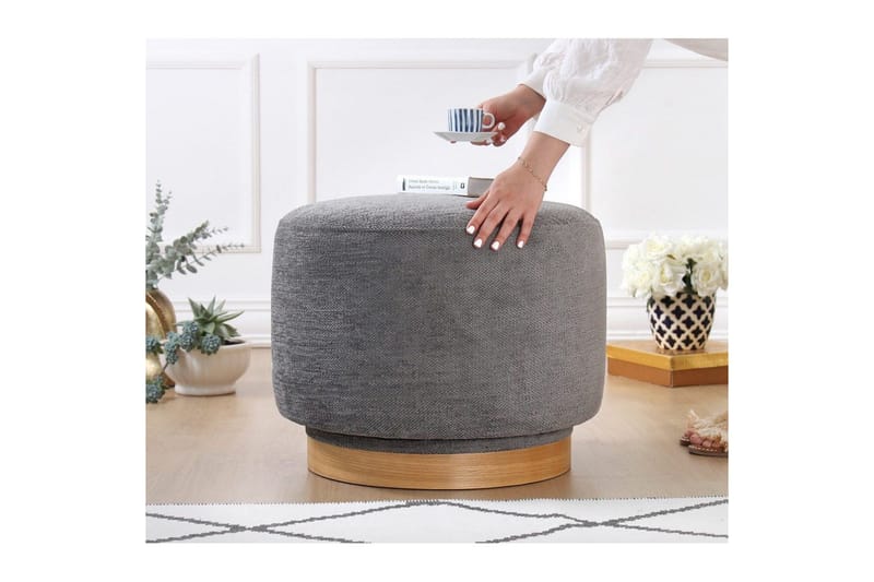 Puff Doroufield Grå - Grå - Møbler - Stoler & lenestoler - Krakk - Puff