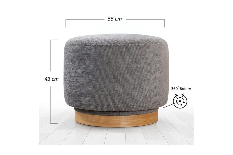 Puff Doroufield Grå - Grå - Møbler - Stoler & lenestoler - Krakk - Puff