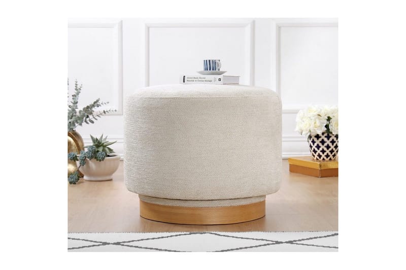 Puff Doroufield Krem - Krem - Møbler - Stoler & lenestoler - Krakk - Puff