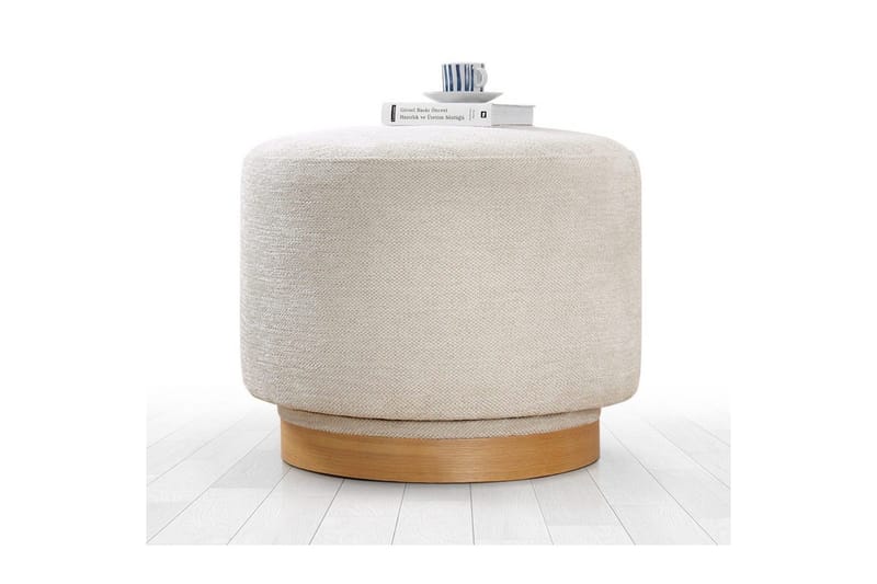 Puff Doroufield Krem - Krem - Møbler - Stoler & lenestoler - Krakk - Puff