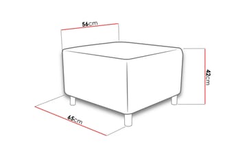 Dover Sittepuff 65x56x42 cm - Møbler - Stoler & lenestoler - Krakk - Puff