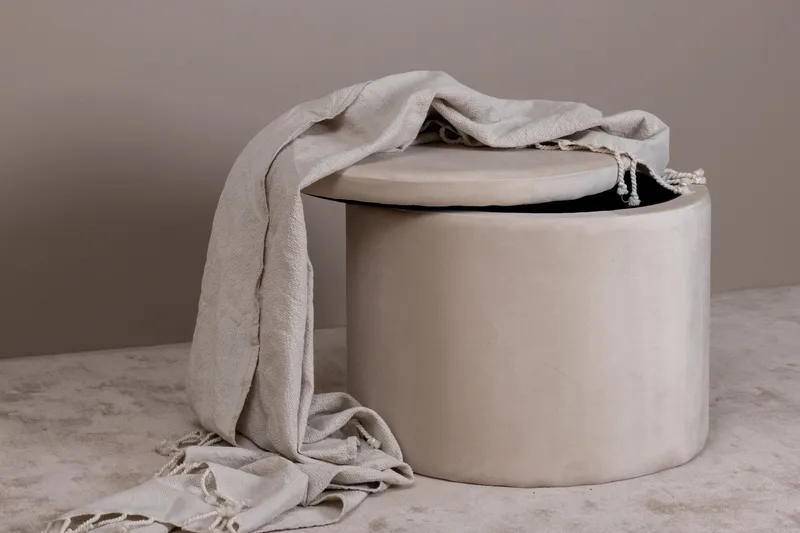 Dunken Sittepuff - Beige - Møbler - Stoler & lenestoler - Krakk - Puff - Sittepuff med oppbevaring