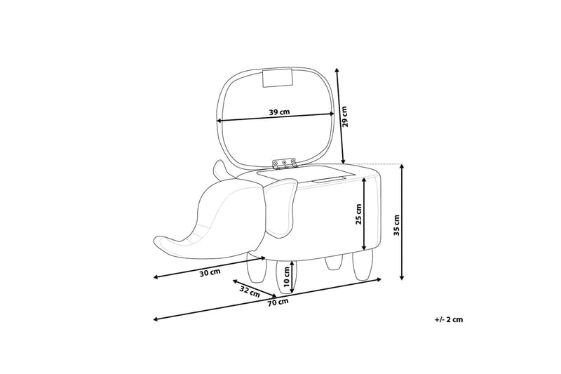 Elephant Puff 70 cm - Grå - Møbler - Stoler & lenestoler - Krakk - Puff