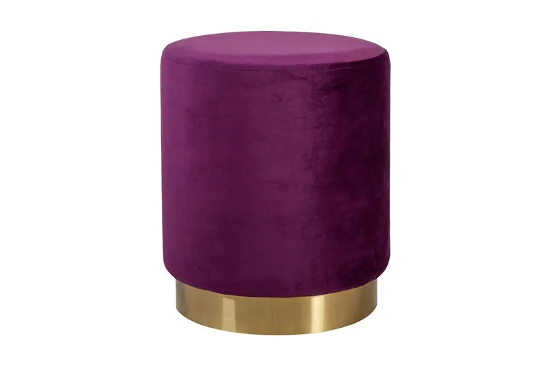 Fotskammel LA PERLA D35xH42cm Fløyel lilla, undefined