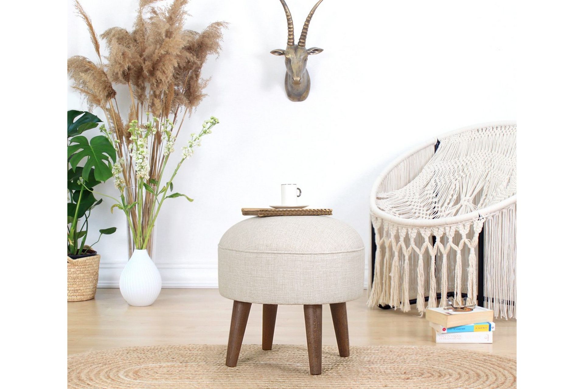 Fredericton Sittepuff 45 cm - Beige - Møbler - Stoler & lenestoler - Krakk - Puff