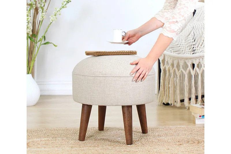 Fredericton Sittepuff 45 cm - Beige - Møbler - Stoler & lenestoler - Krakk - Puff