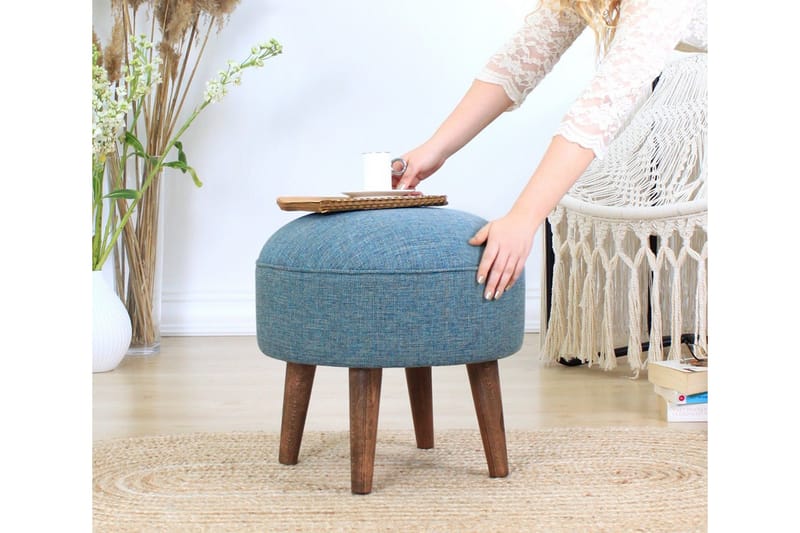 Fredericton Sittepuff 45 cm, Blå