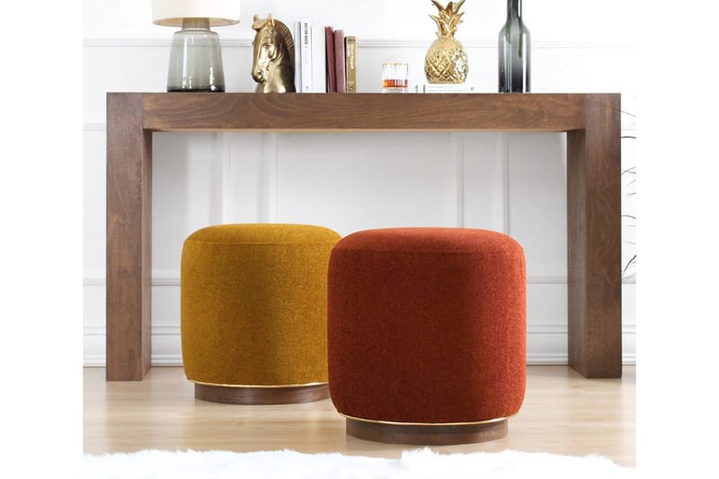 Galena Sittepuff 42 cm - Rød - Møbler - Stoler & lenestoler - Krakk - Puff